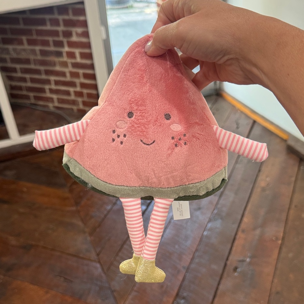 Watermelon Plush Toy with Striped Arms and Legs